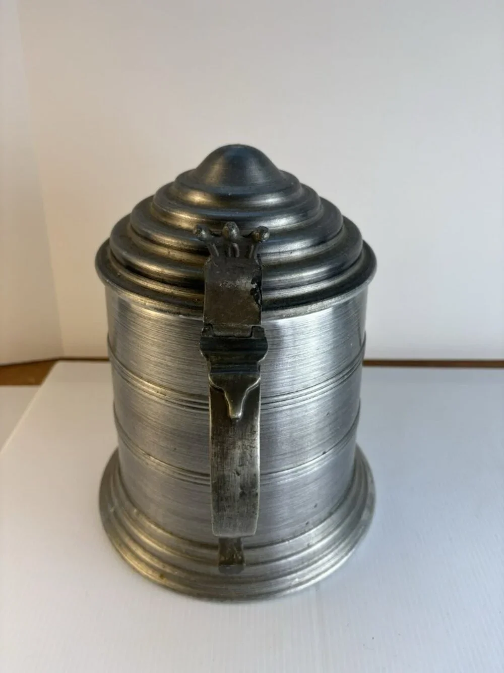 Vintage Pewtertone Pewter Aluminum Alloy Tankard Beer Stein Ice Bucket MCM